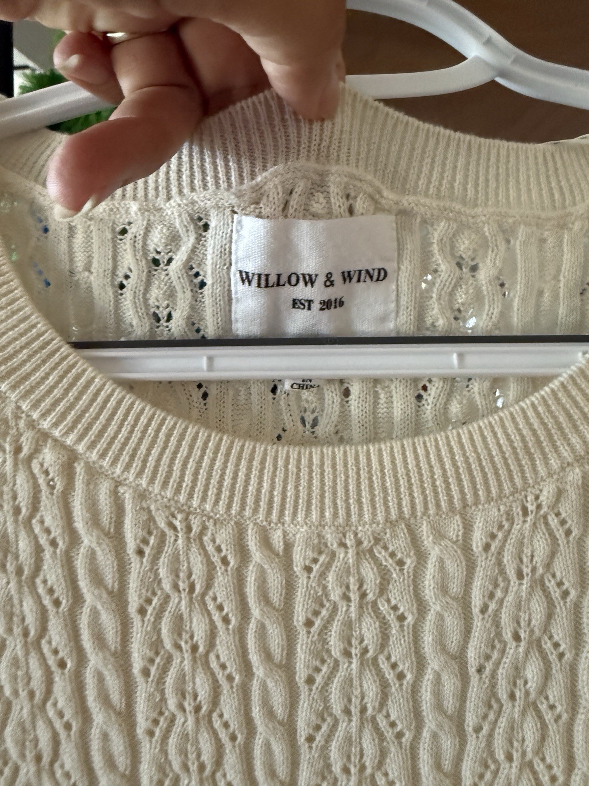 Willow And Wind Cable Knit sheath dress Almond Size L. Fits Like M New Other