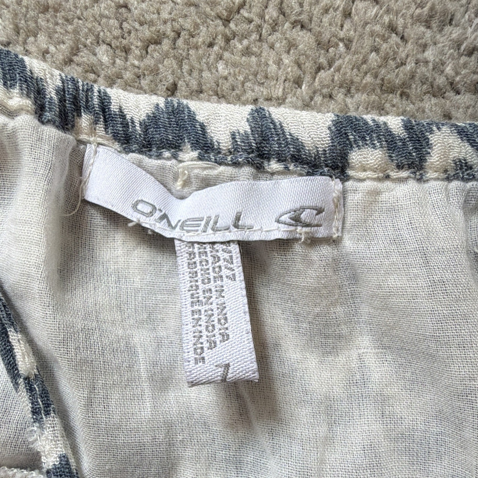 O’Neill Women’s Blue/White Spaghetti Strap Beach Maxi Dress Size Small/Medium