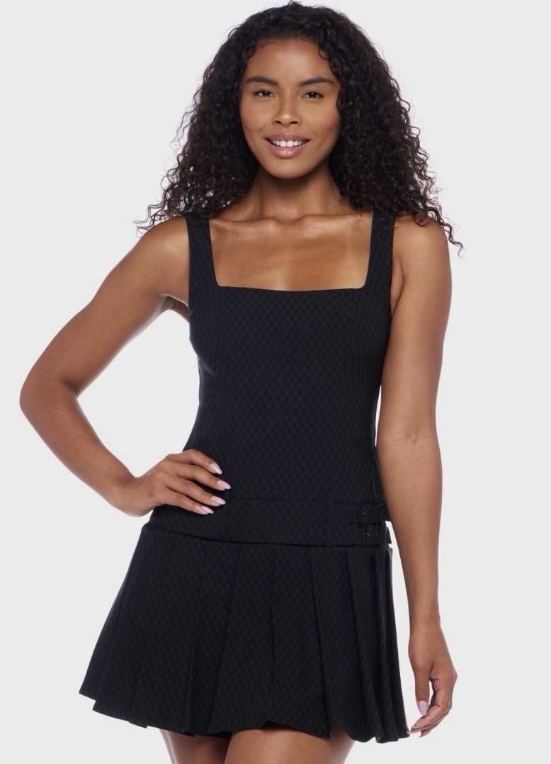 B Darlin Juniors’ Pleated Drop Waist Dress – Black Size 11/12 NWT