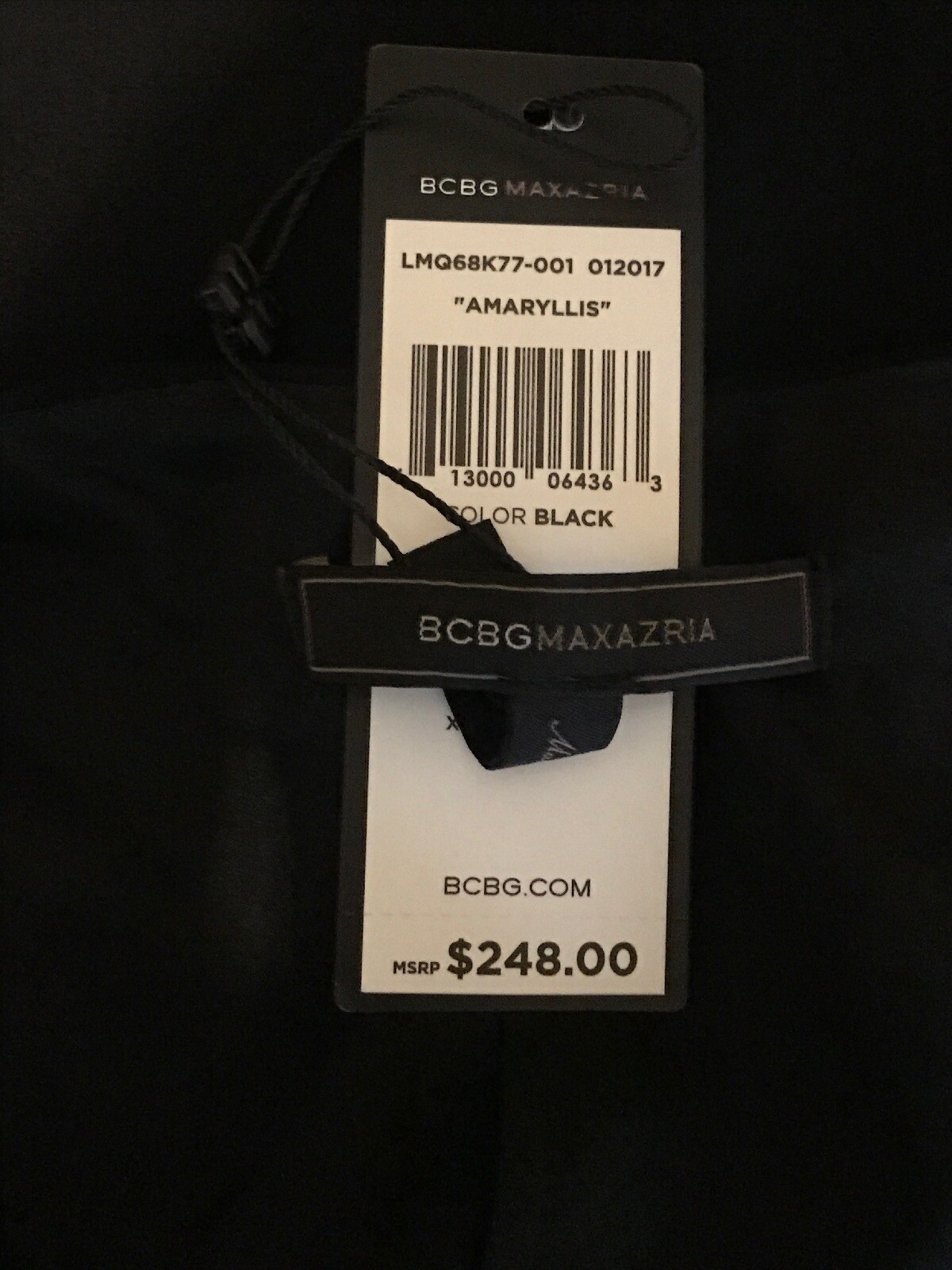 NWT Bcbg MaxAzria Amaryllis High-low Dress Black SZ-2XS-XS,S,M,L $248