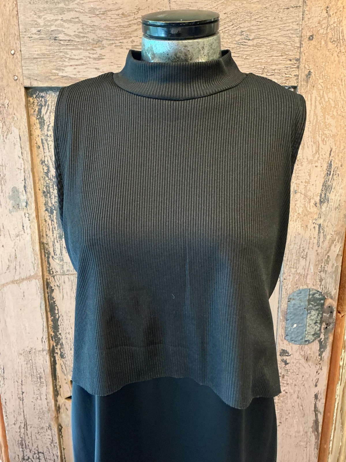 Zara Minimalist Mini Black Dress L Sleeveless/back tie /A Line/NEW