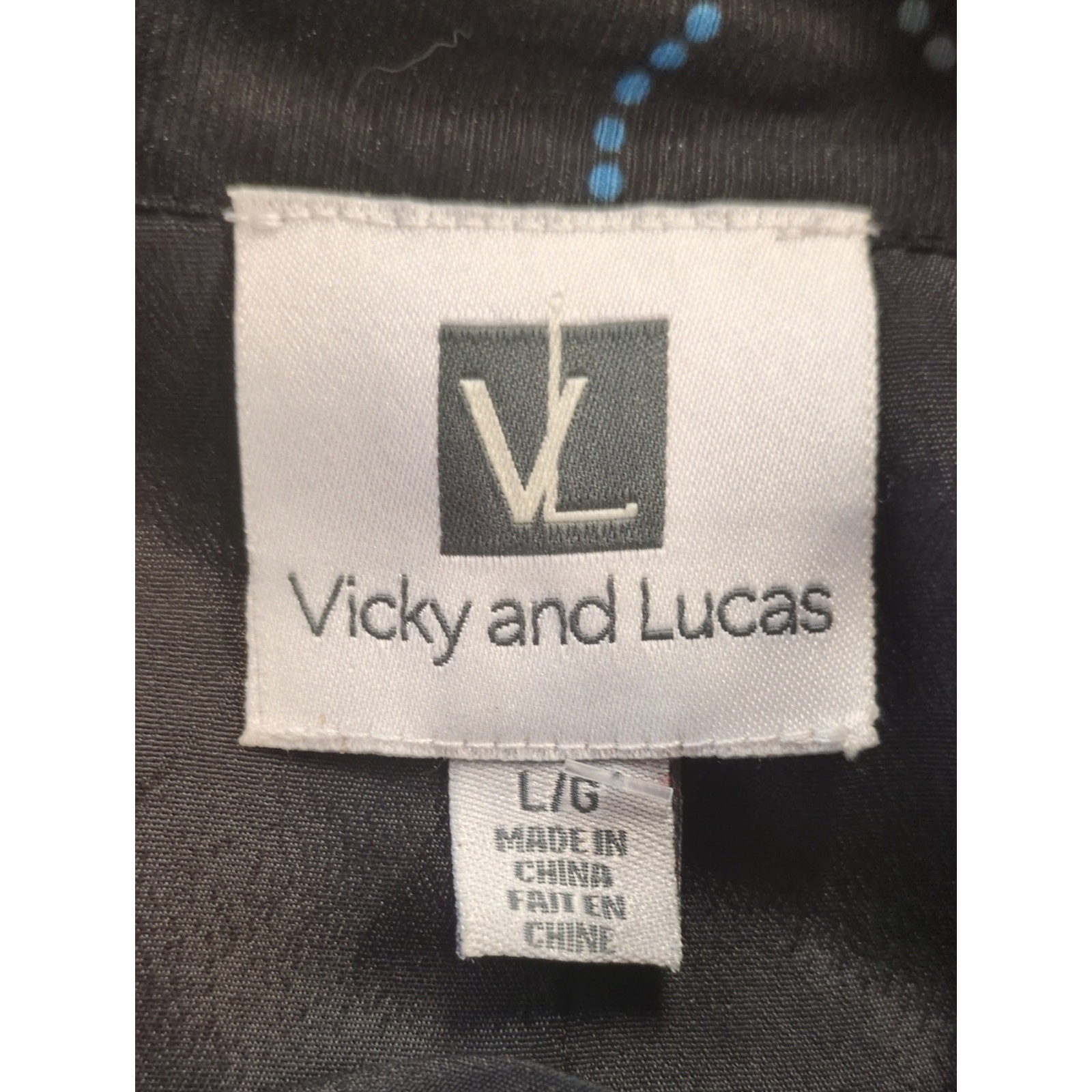 Vicky and Lucas Black Mandarin Collar Sheath Dress Size Large
