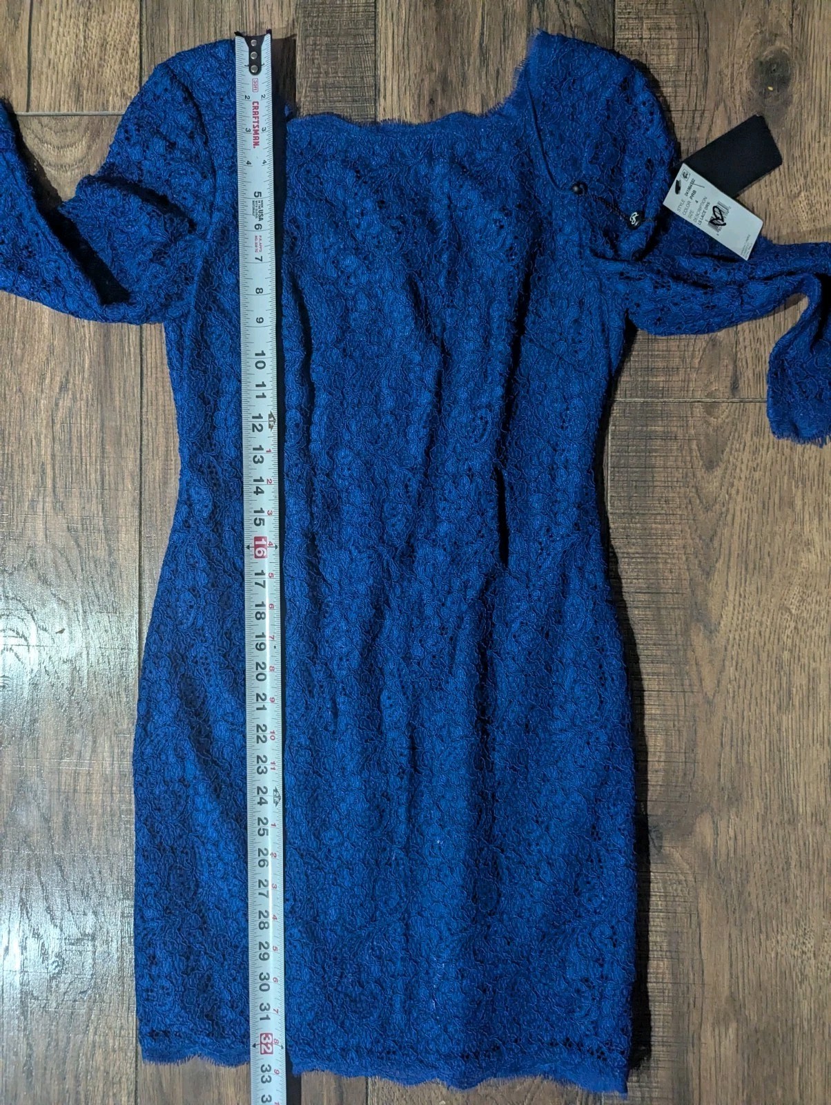 Adrianna Papell Royal Blue Lace Mini Dress Back Zipper Accent Sz 4 NWT Gorgeous
