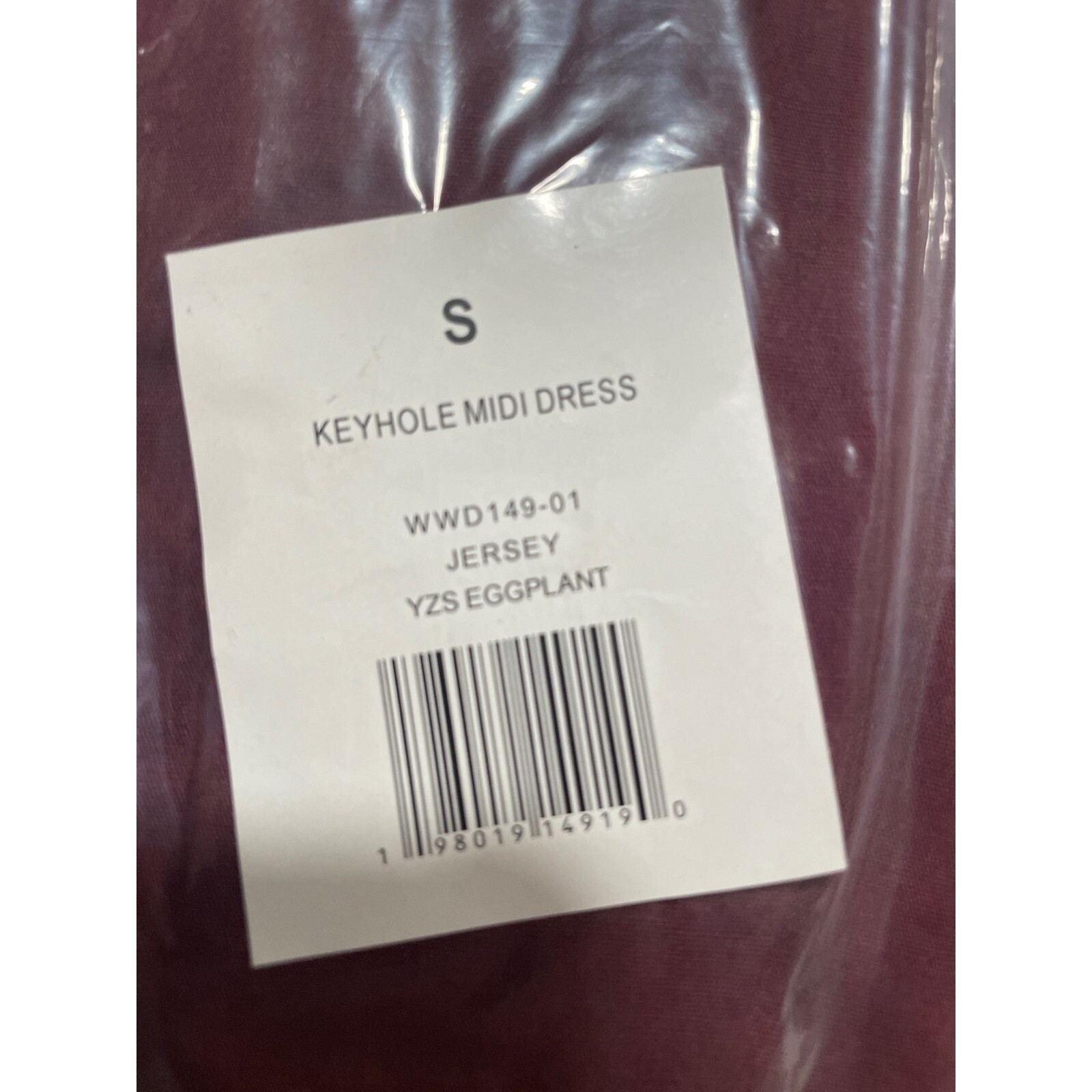 WeWoreWhat Revolve S Cotton Keyhole Midi Dress Sleeveless Eggplant Maroon NEW
