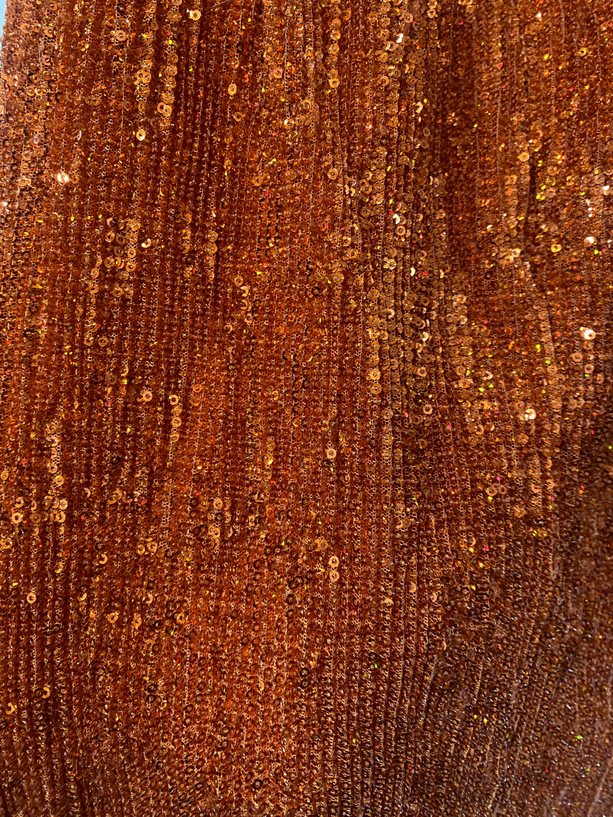Lavish Alice – Pleated Sequin Cut Out Ruched Side Midi Dress in Orange (US 10)