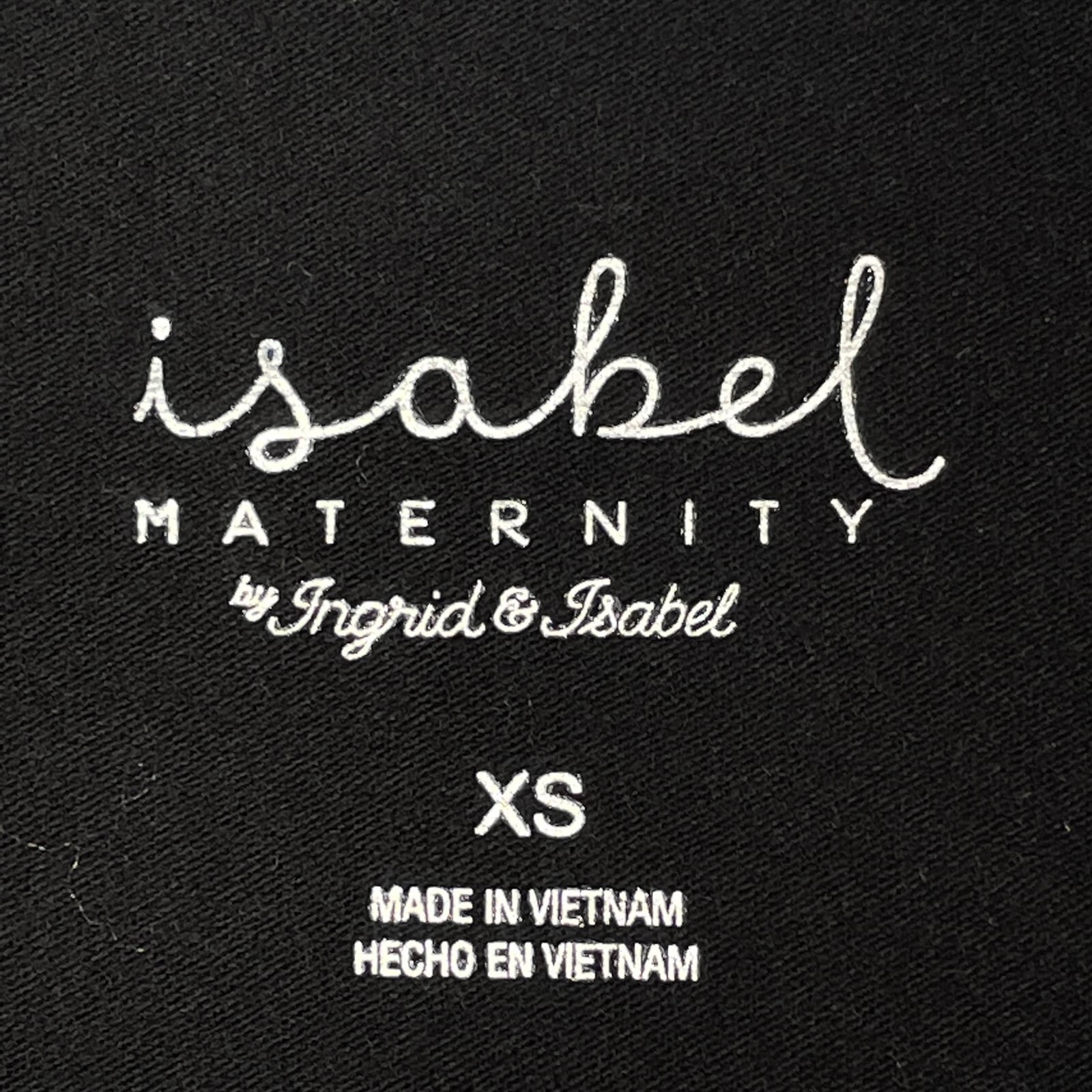 Isabel Maternity T-Shirt Dress Womens X-Small Short Sleeve Soft Stretch Black