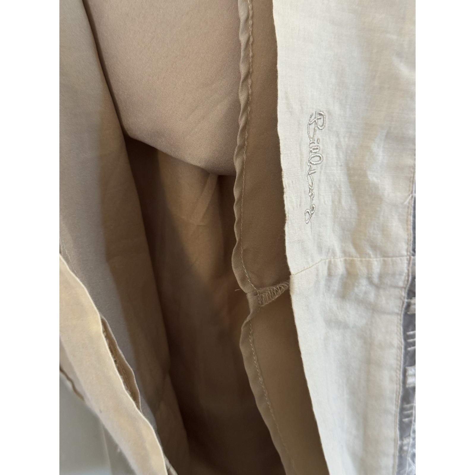 Billabong Sleeveless Mini Dress Beige Embroidered Cutout Casual Summer