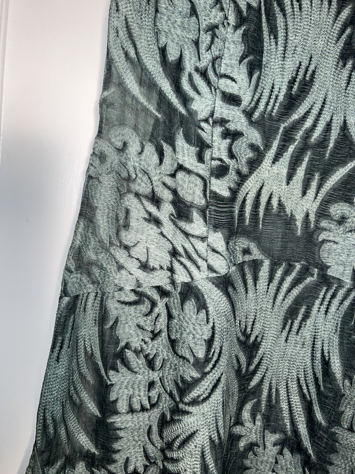 Sundance Cypress Legends Silk Lace Drop Waist Sleeveless Dress Green Sz 10. d540