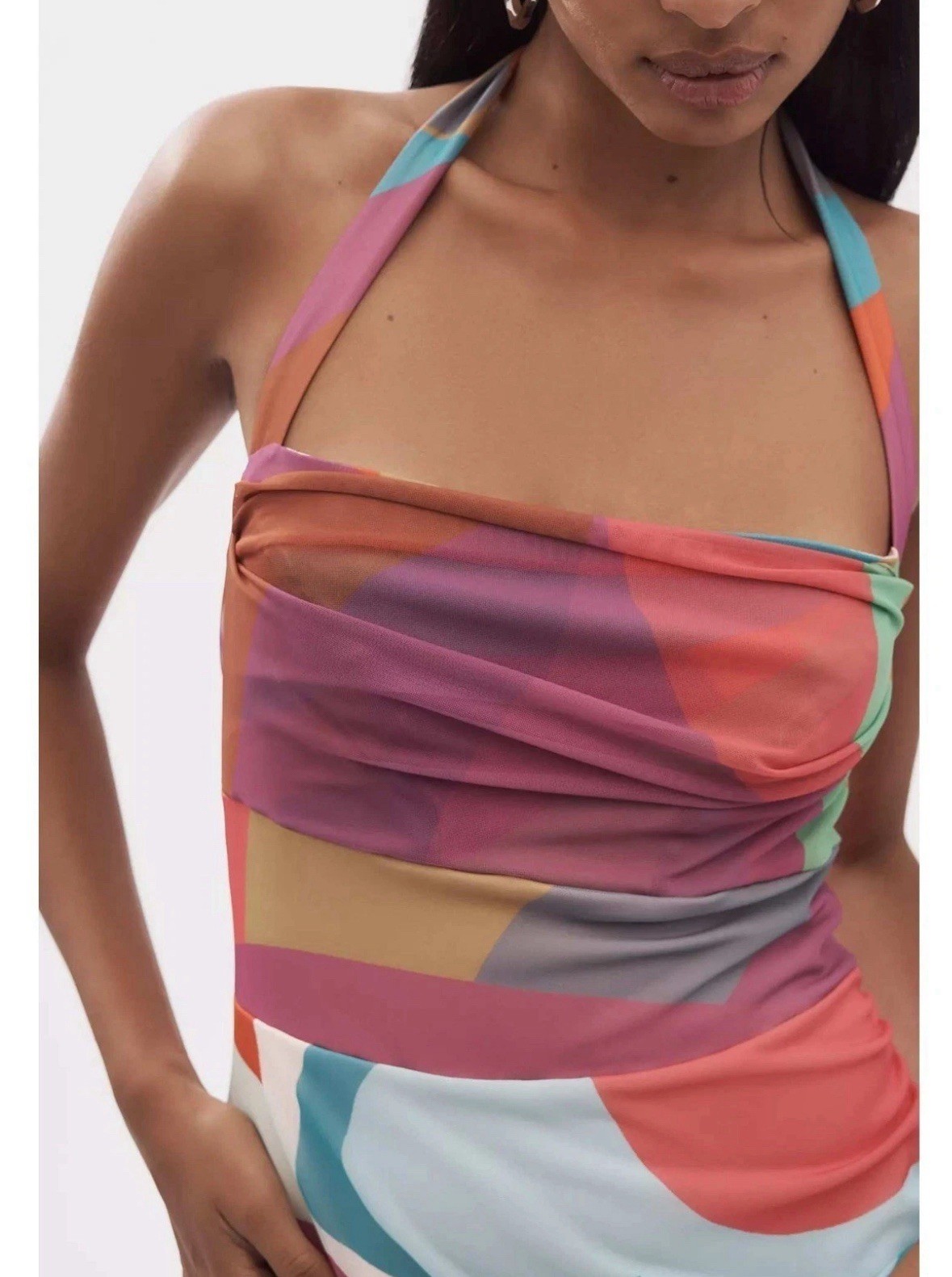 NWT XL By Anthropologie Square-Neck Halter Midi Dress!