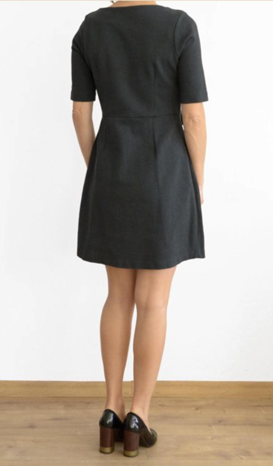 BODEN Black Audrey Pointe Sheath Button Above the Knee Length Dress – Size – 12