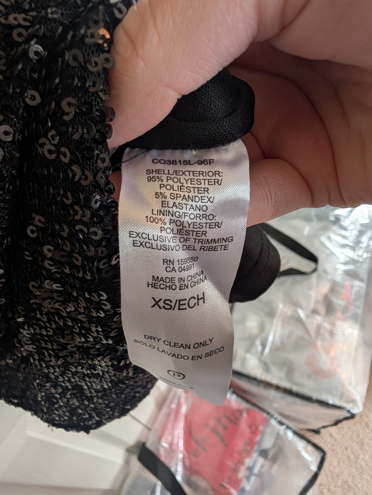 Hilary Radley Black Sequin Midi Dress – Size XS