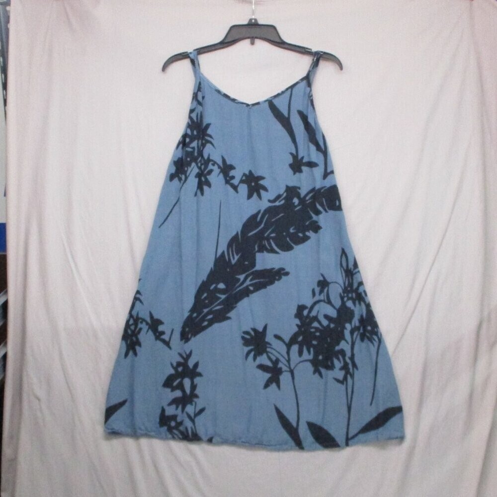 Napua Collection Sundress Hawaii Floral Flowy Blue/Gray Women Size | S/M