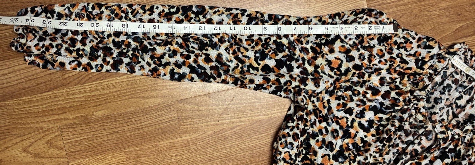 Marie Oliver Leopard Ruffle Tiered Mini Dress XS Animal Print Long Sleeve V-Neck