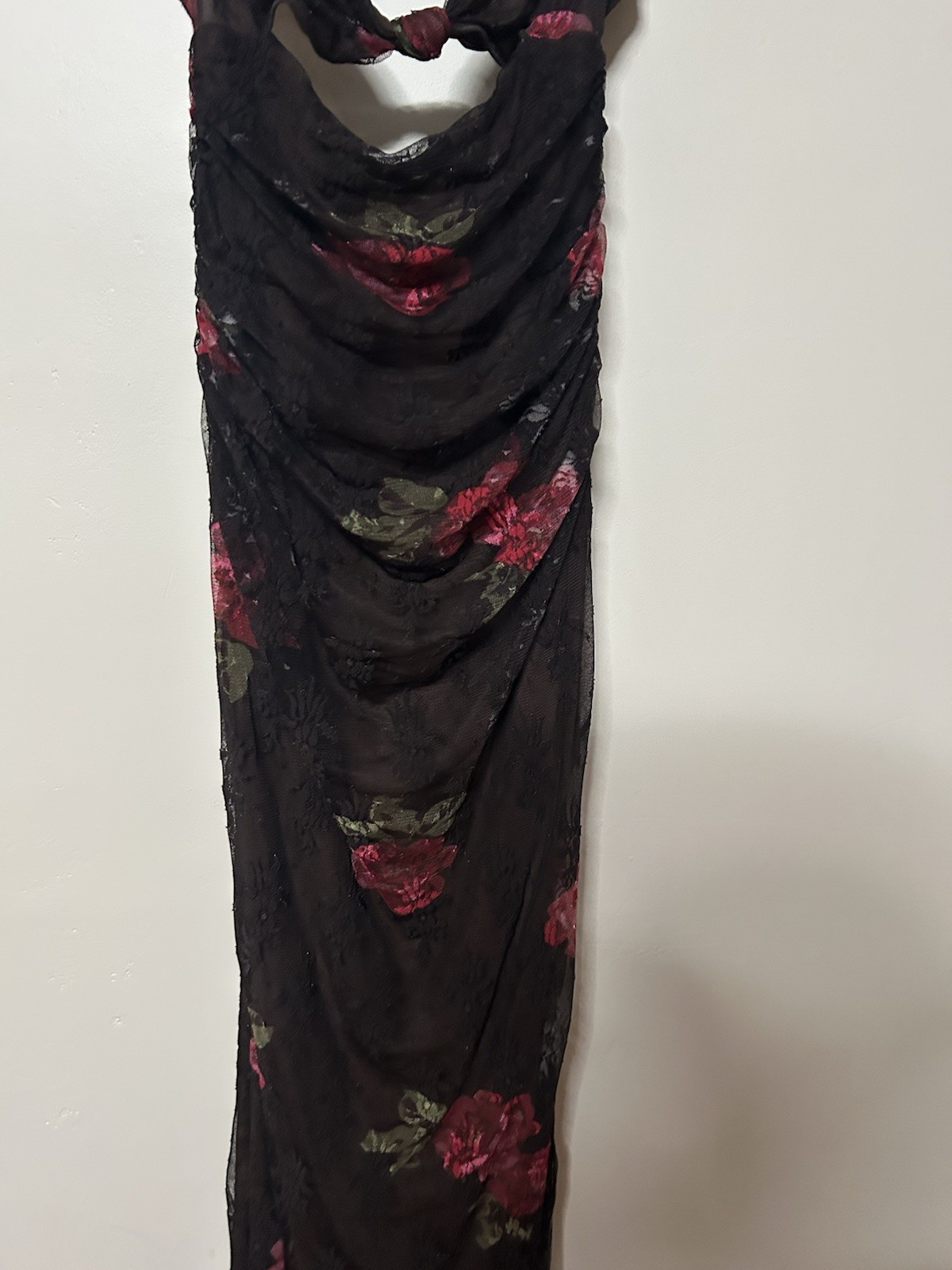 Bec + Bridge Anika Desert Rose Strapless Dress Floral Mesh Ruched Maxi Size 4