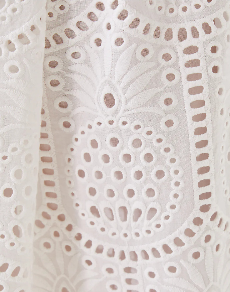 Lilly Pulitzer Eira White Pineapple Tile Eyelet Midi Shirt Dress – Size 10 – NWT