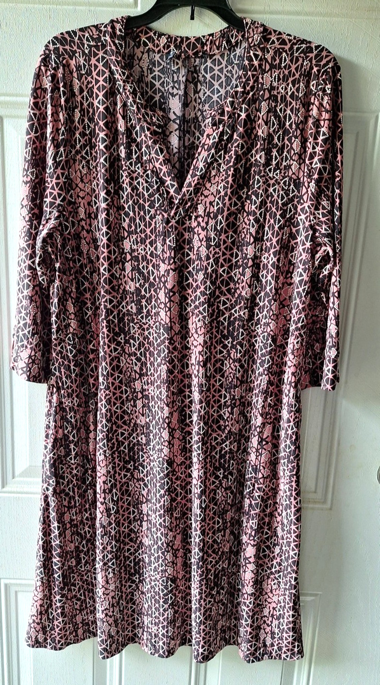 Unbranded Womens Dress NO TAG Size L-XL Pink Black White Pre-owned