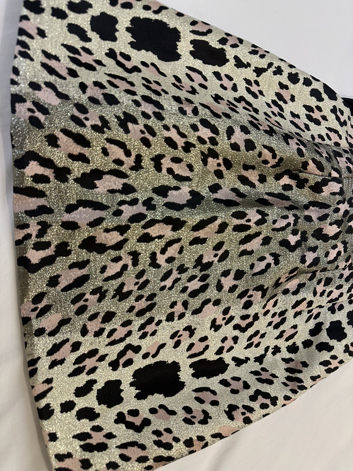 BWLDR Leopard Print Mini Dress Size 8 | Metallic Jacquard Party Dress Y2K