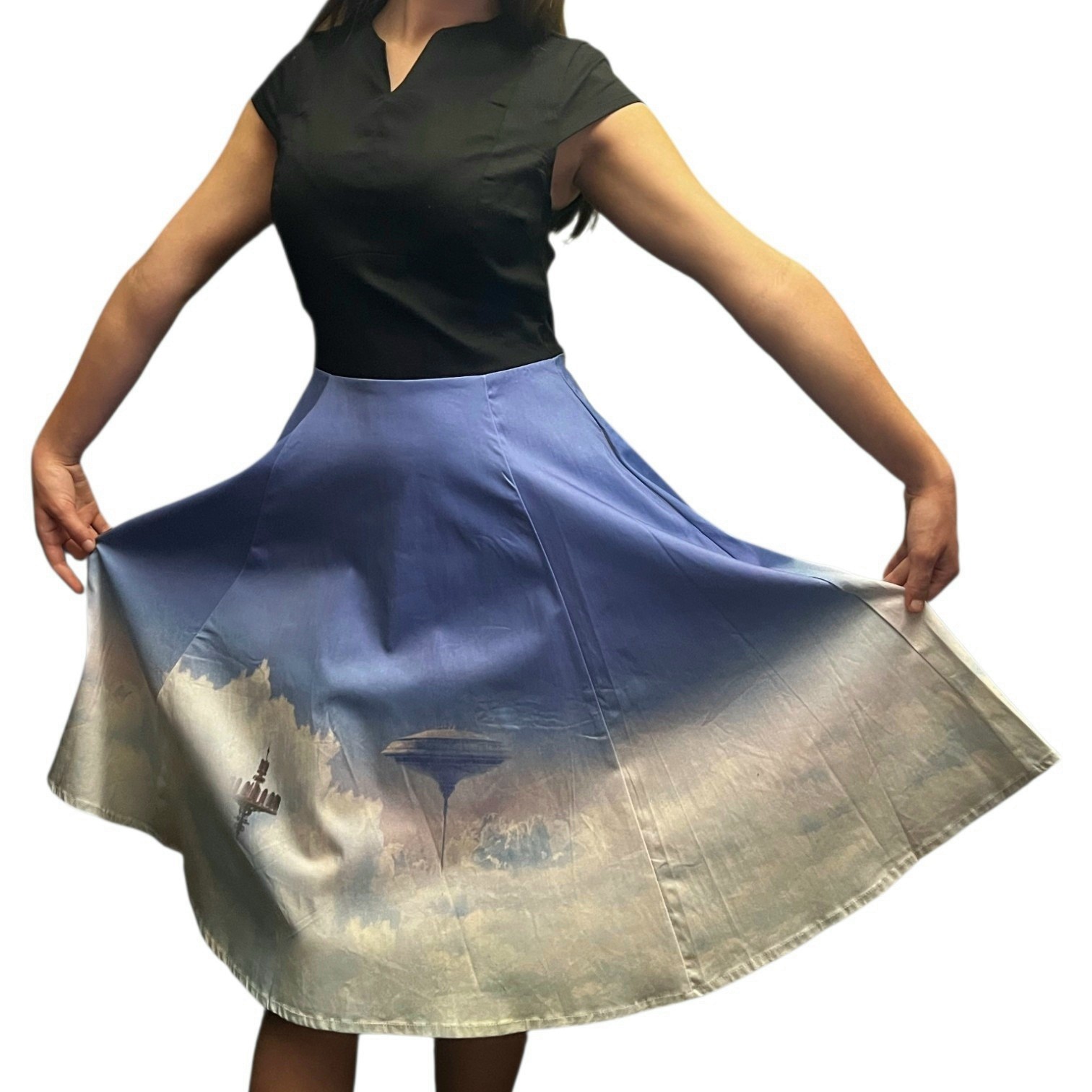 Star Wars Cloud City Retro Cap Sleeve Dress Size Small