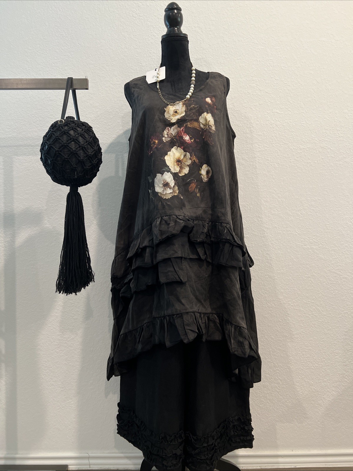Jaded Gypsy Green Ruffle Dress Sz S/M (item A54)