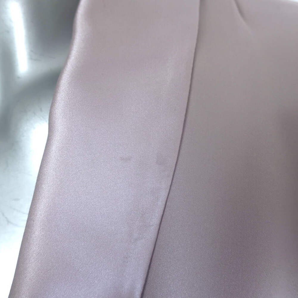 Zimmermann Blouson-Sleeve Mini Wrap Dress Lavender Silk Satin Size 2
