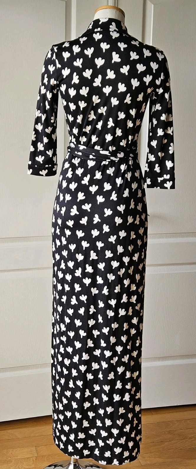 RARE Diane von Furstenberg Size 2 Abigail Silk Jersey Maxi Wrap Dress DVF