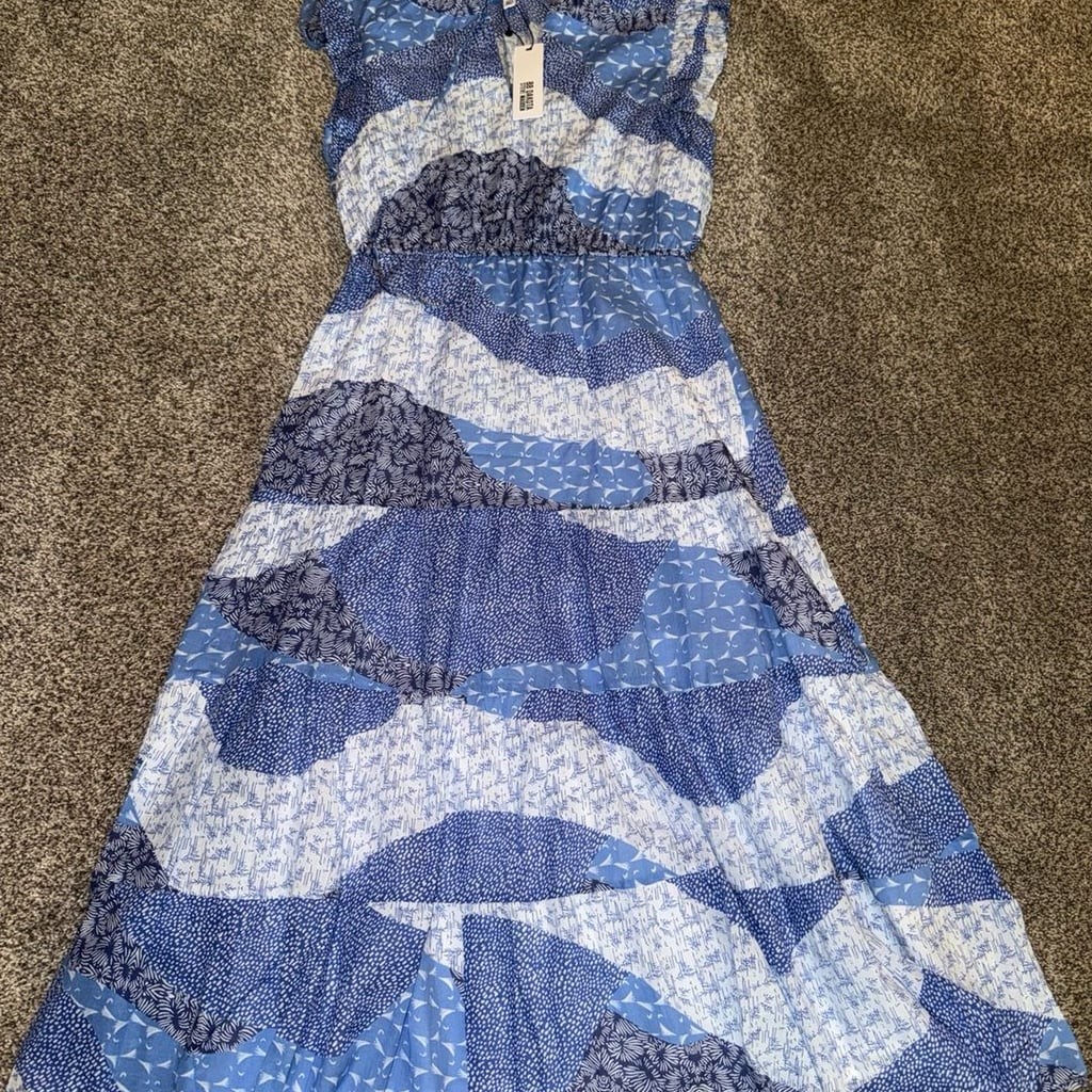 BB Dakota by Steve Madden Indigo Blue Tiered Ruffle Maxi Dress