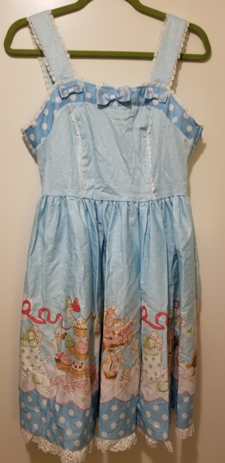 BODY LINE Lolita Corset Dress, Large, Very Cute, [ Sold As Is, BELT MISSING ]