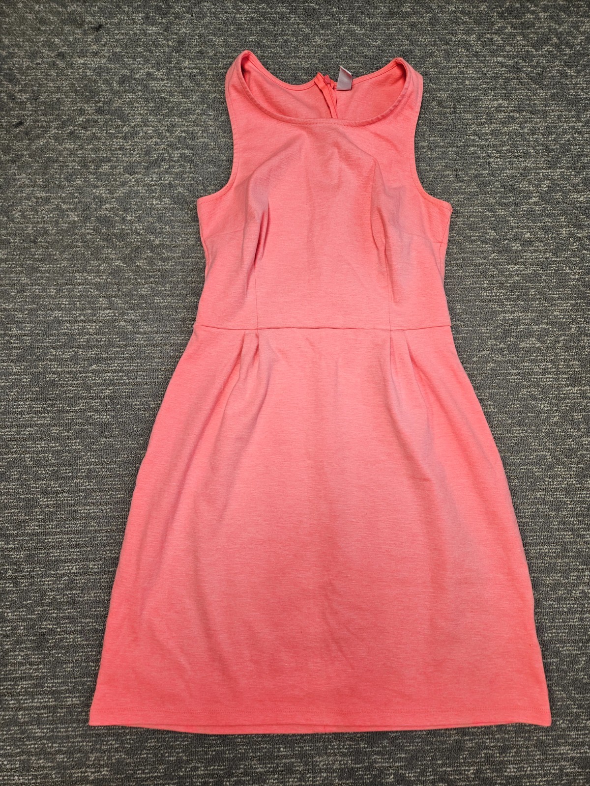 Old Navy Coral Pink Sleeveless Sheath Dress Small Petite SP Casual Cotton Blend