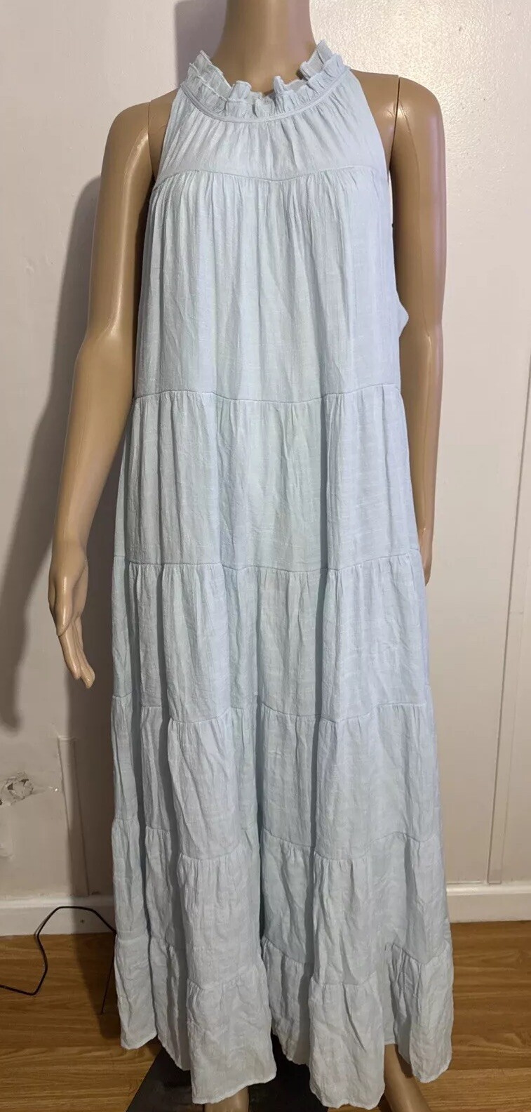 INDIGO SOUL BLUE MAXI SUNDRESS BLUE SLEEVELESS SIZE XL Women’s NEW!