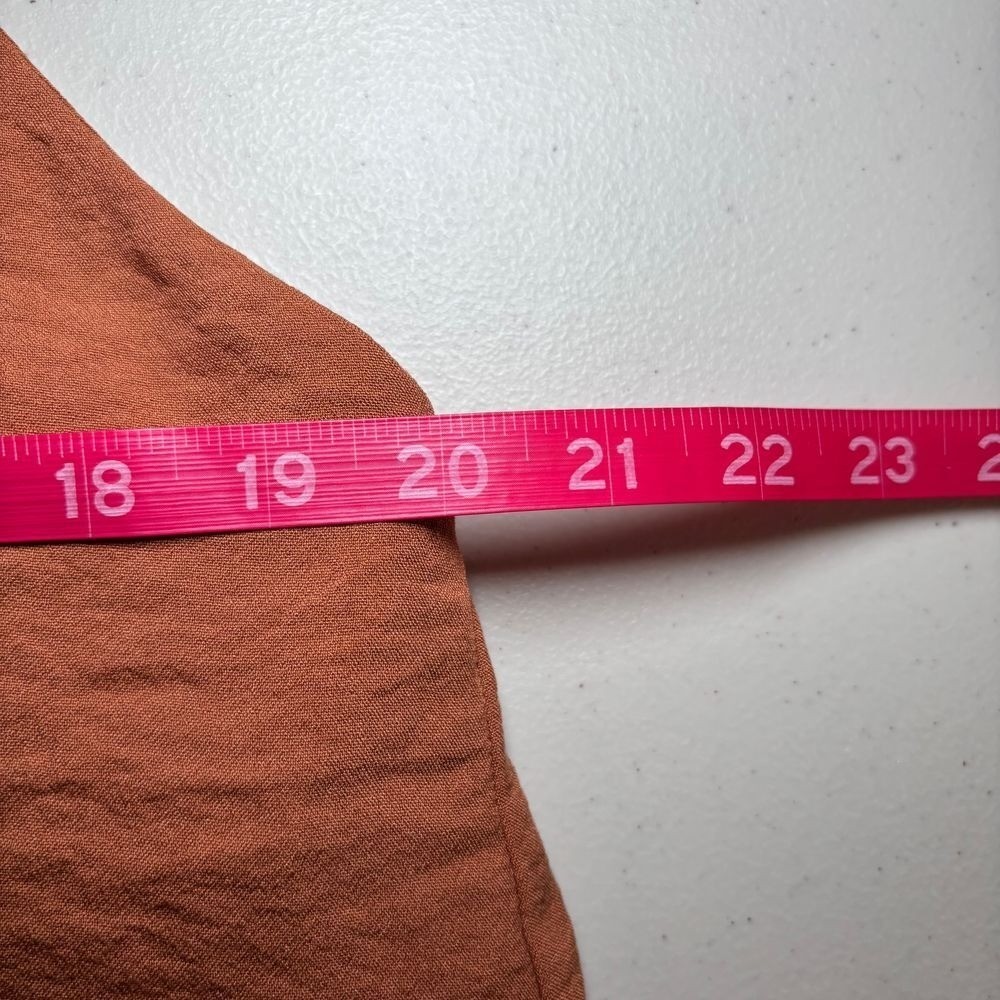 Final Touch NWT Cinnamon Brown Strappy Linen-like Dress Large Beach Summer