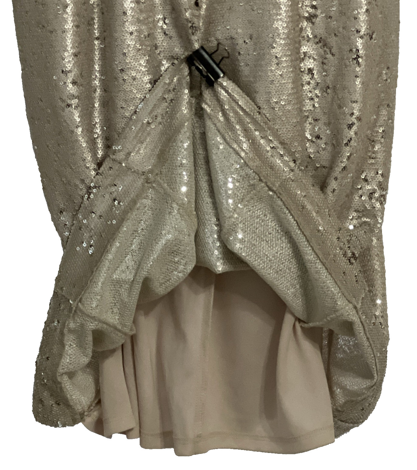 Vintage Dorothy Perkins Sequin Dress Women’s Sz 10 Champagne Lux Classic Elegant