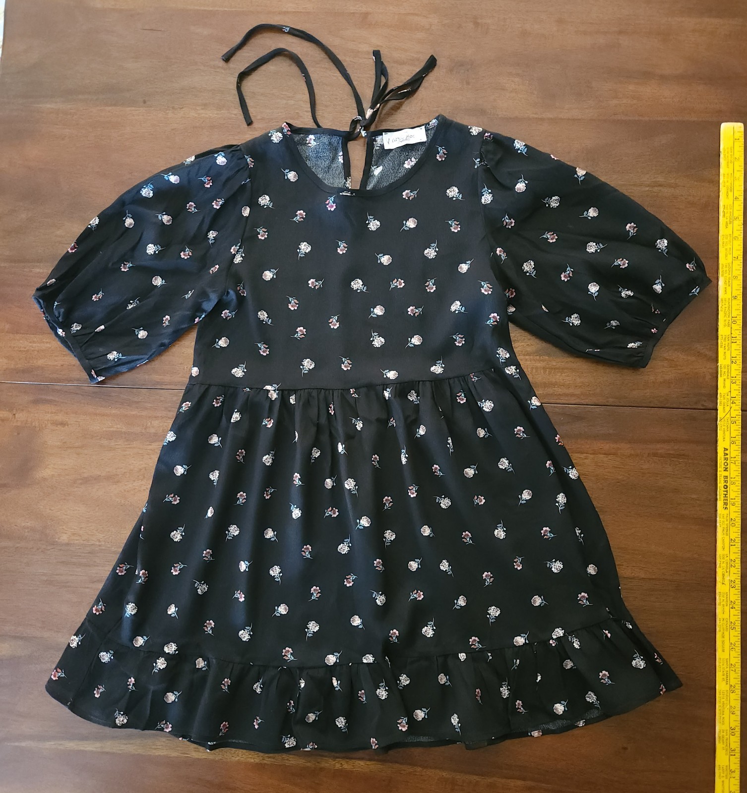 CARLEY JEAN BLACK BABYDOLL DRESS