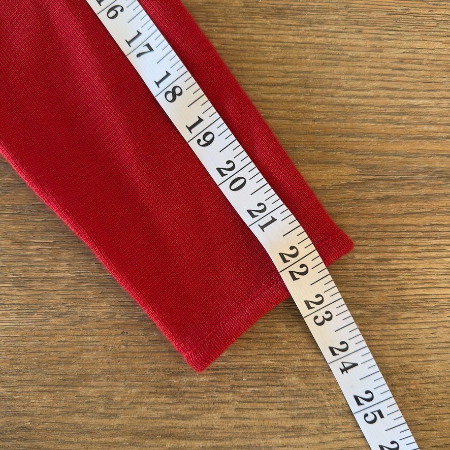 VTG Adele Joyce Wool Blend Fitted Knit Button Up Dress-Red W/ Gold Buttons-Sz M