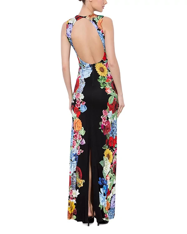 ALICE & OLIVIA (2) DELORA OPEN BACK GARDEN BRUNCH MAXI DRESS NWT MSRP$495