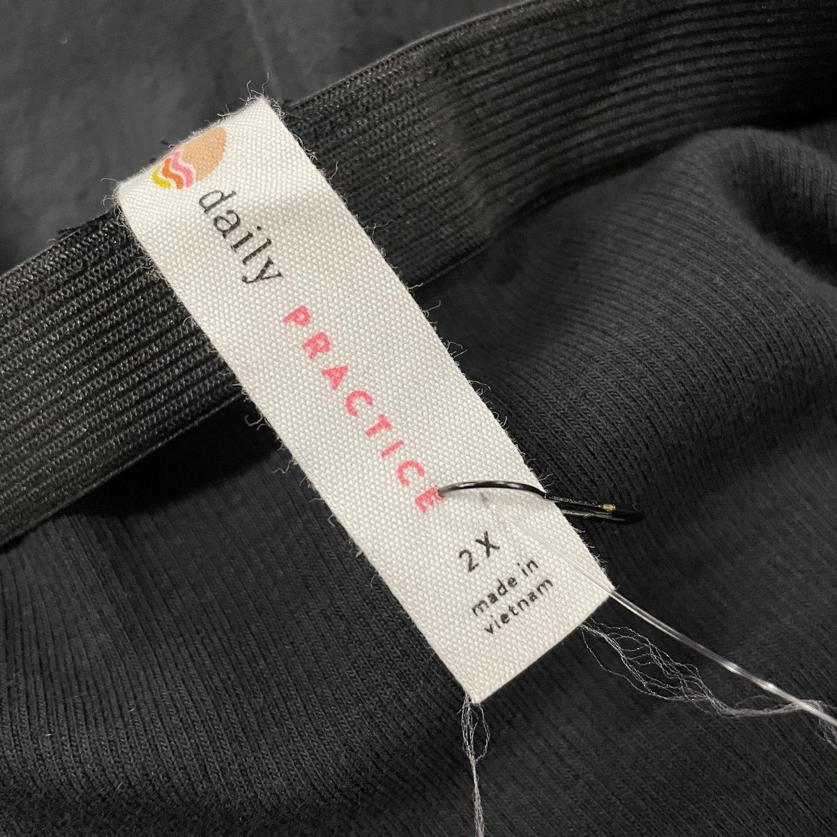 DAILY PRACTICE Strapless Drop-Waist Tiered Dress Women’s Size 2X Black