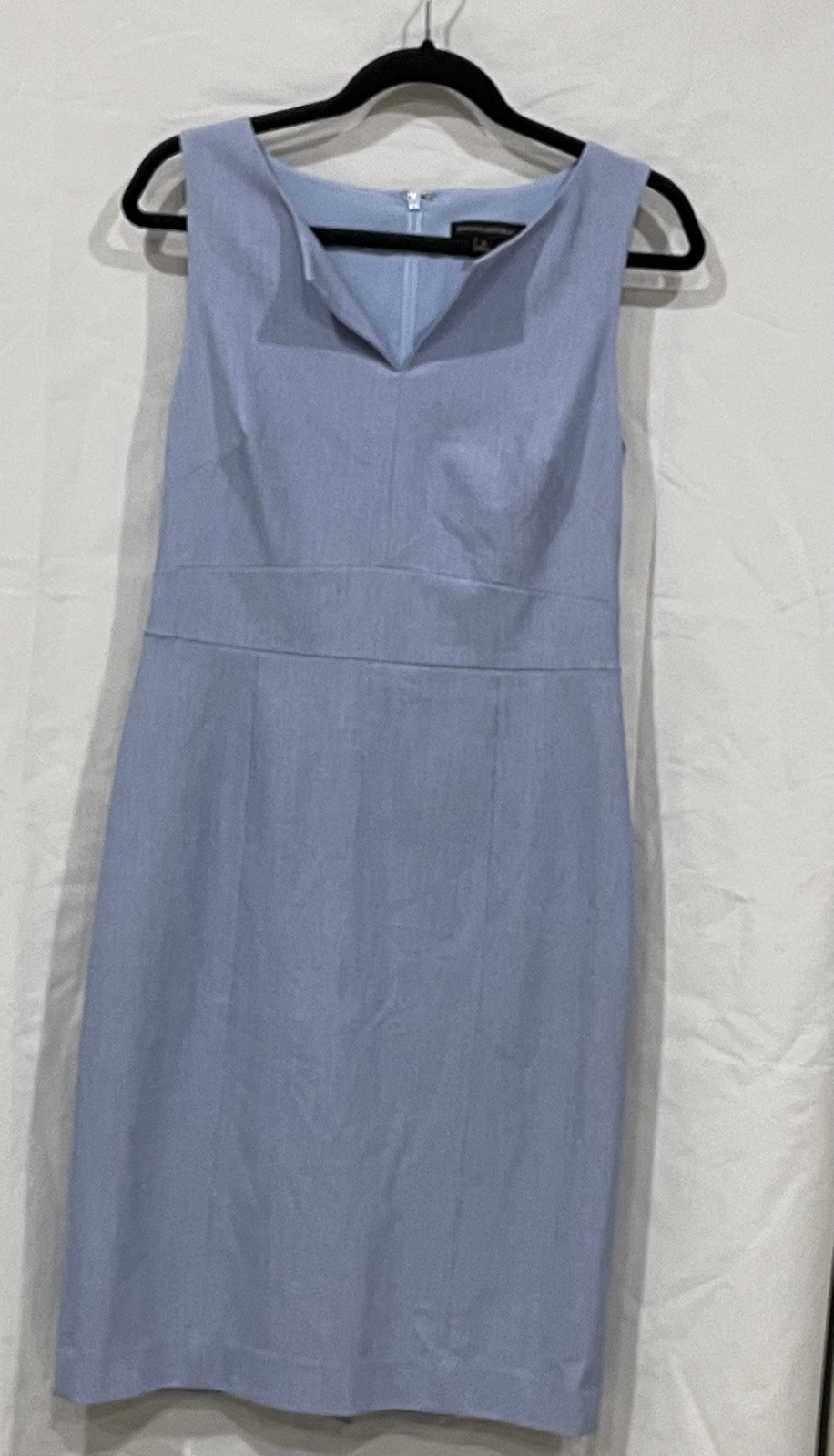 Banana Republic Blue Zipper Dress Size 6 Light Blue Sleeve less