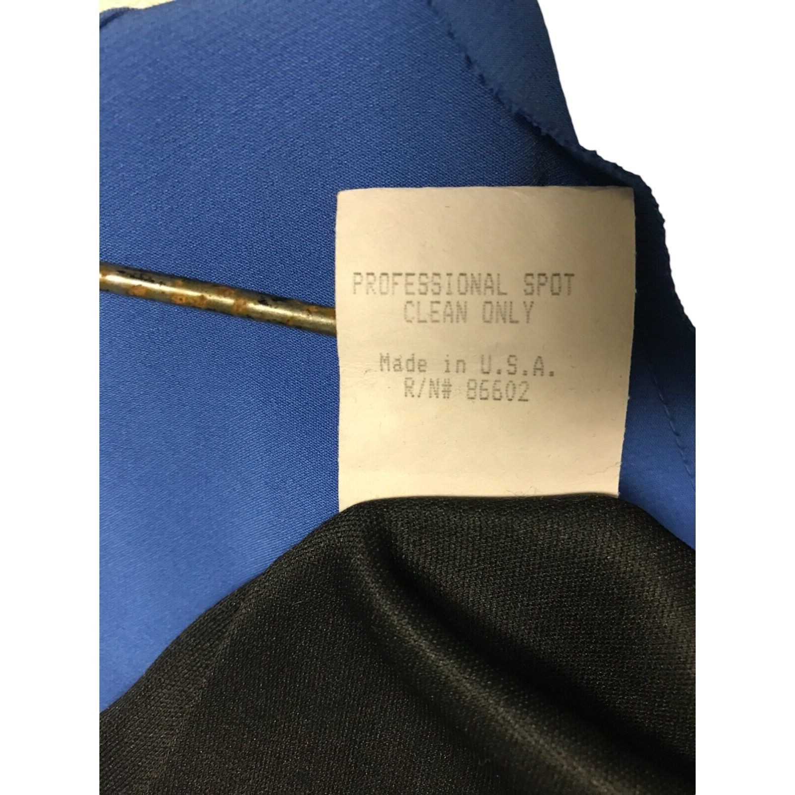 Maria Bianca Nero Stripe Woven Gown Womens 4 Blue Black Colorblock Strapless