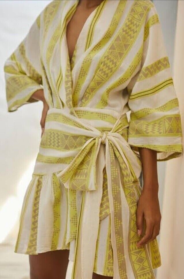 NWT Anthropologie Devotion Twins Belted Mini Dress Size Petite Large