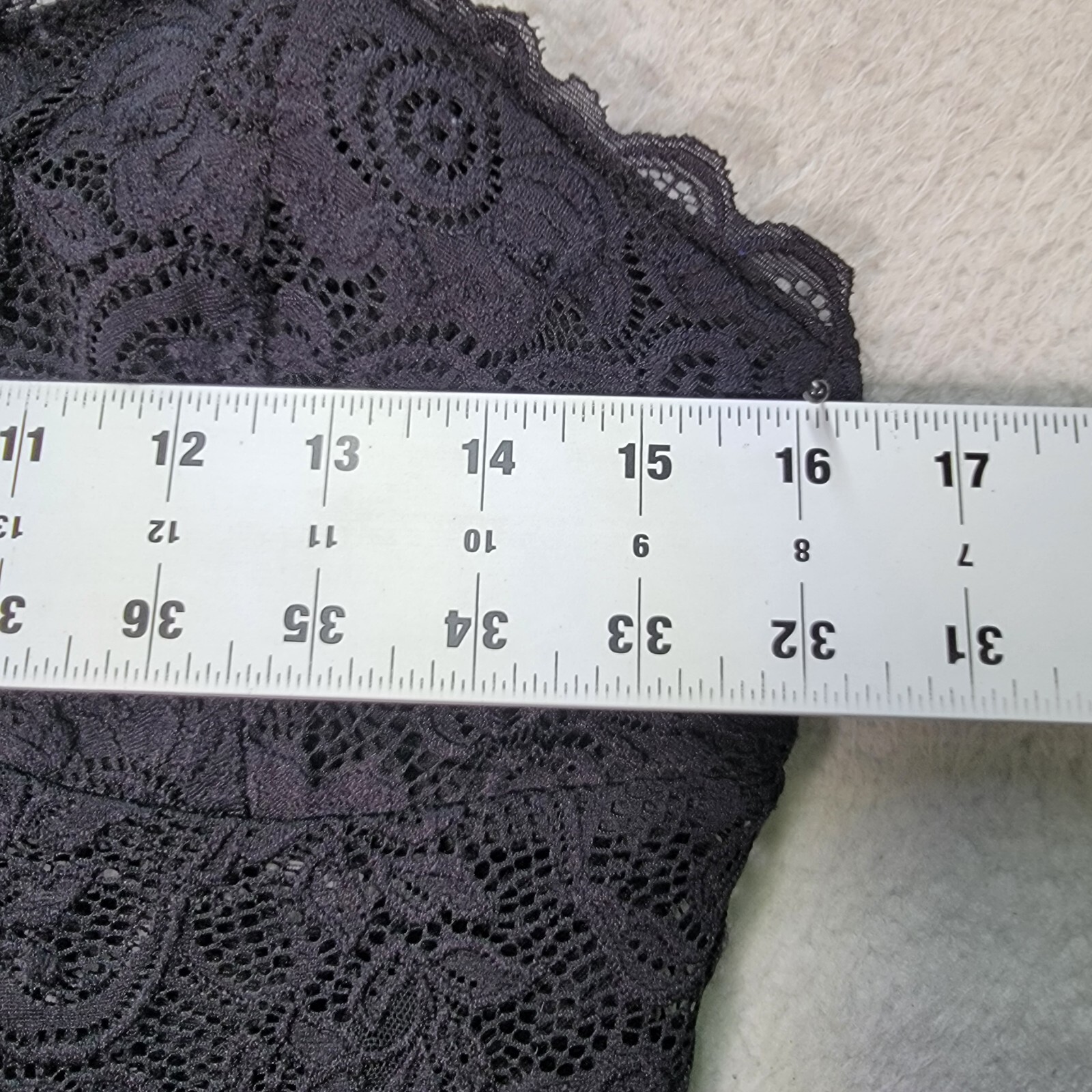 Black Floral Lace Sheer Bustier Cut Out Bodycon Sexy Dressy Womens Dress Size L