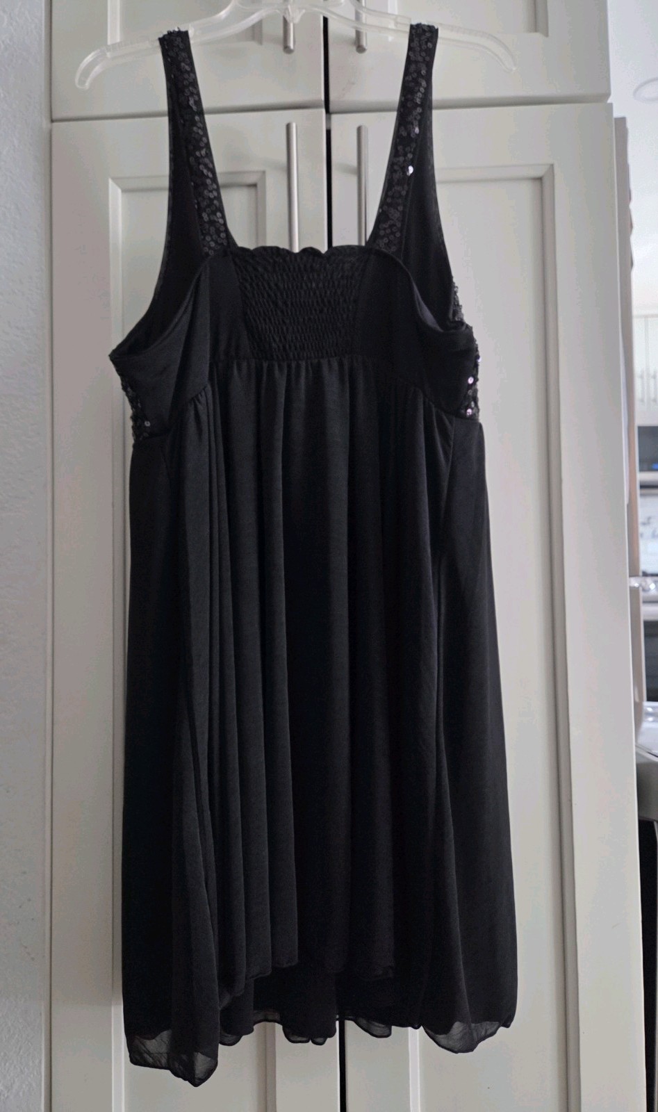 NWT Apt. 9 Women’s Baby Doll Sequence Black Dress Large, Fully Lined, Sleeveless