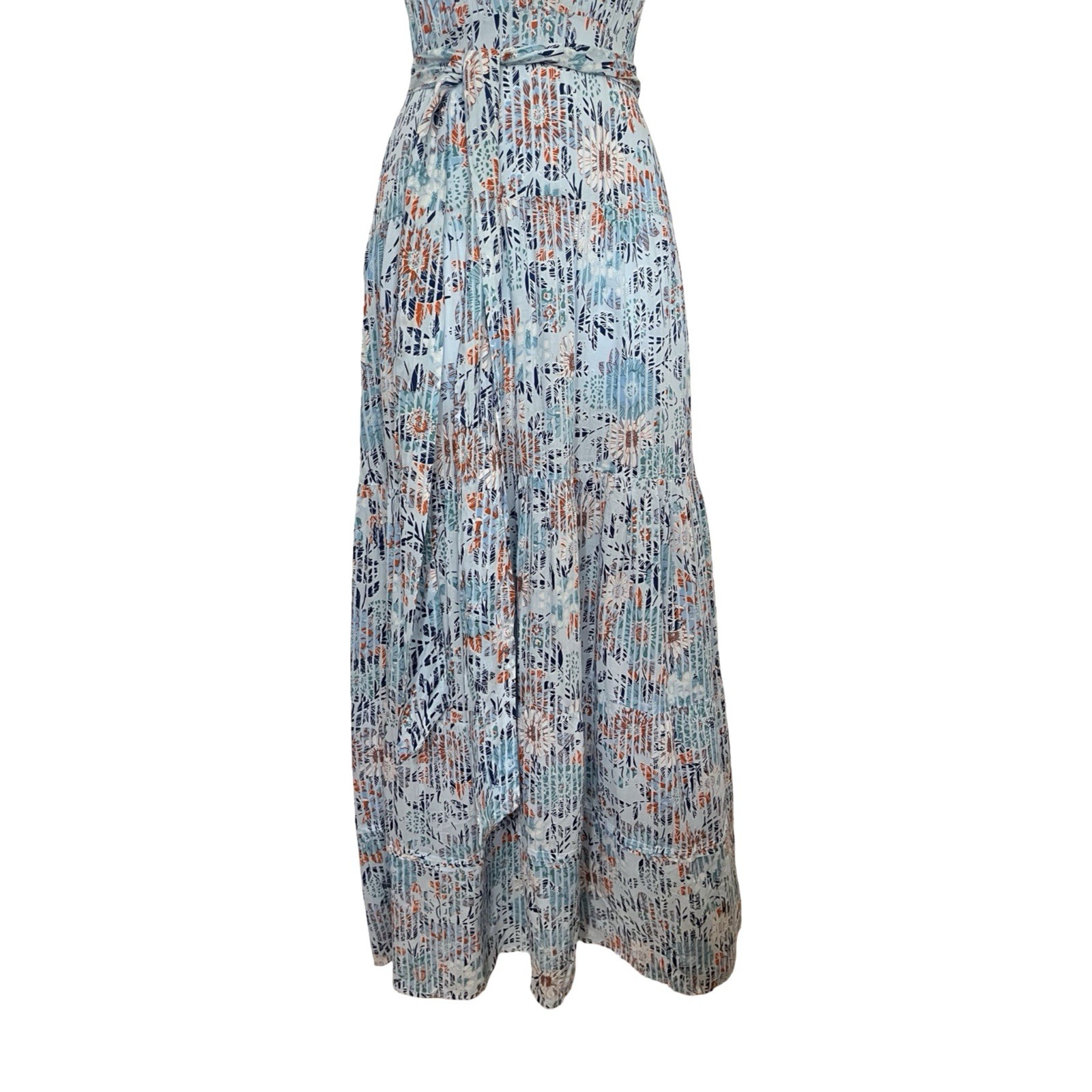 Poupette St Barth Delia Tiered Ruffle Maxi Dress Size M Jardin Floral Feminine