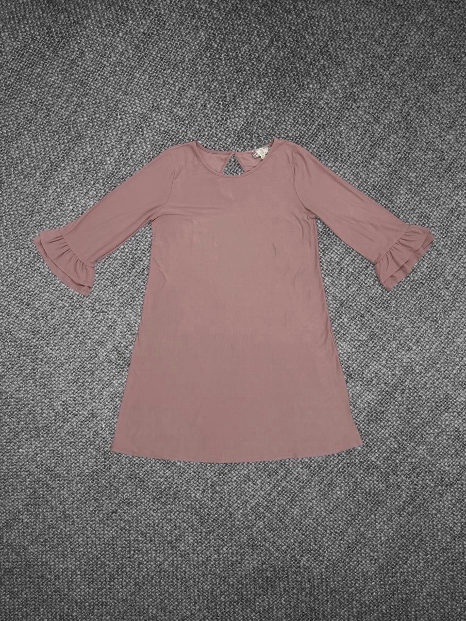 Pink Rose Vintage Blush Pink Ruffle Sleeve Swing Dress XL