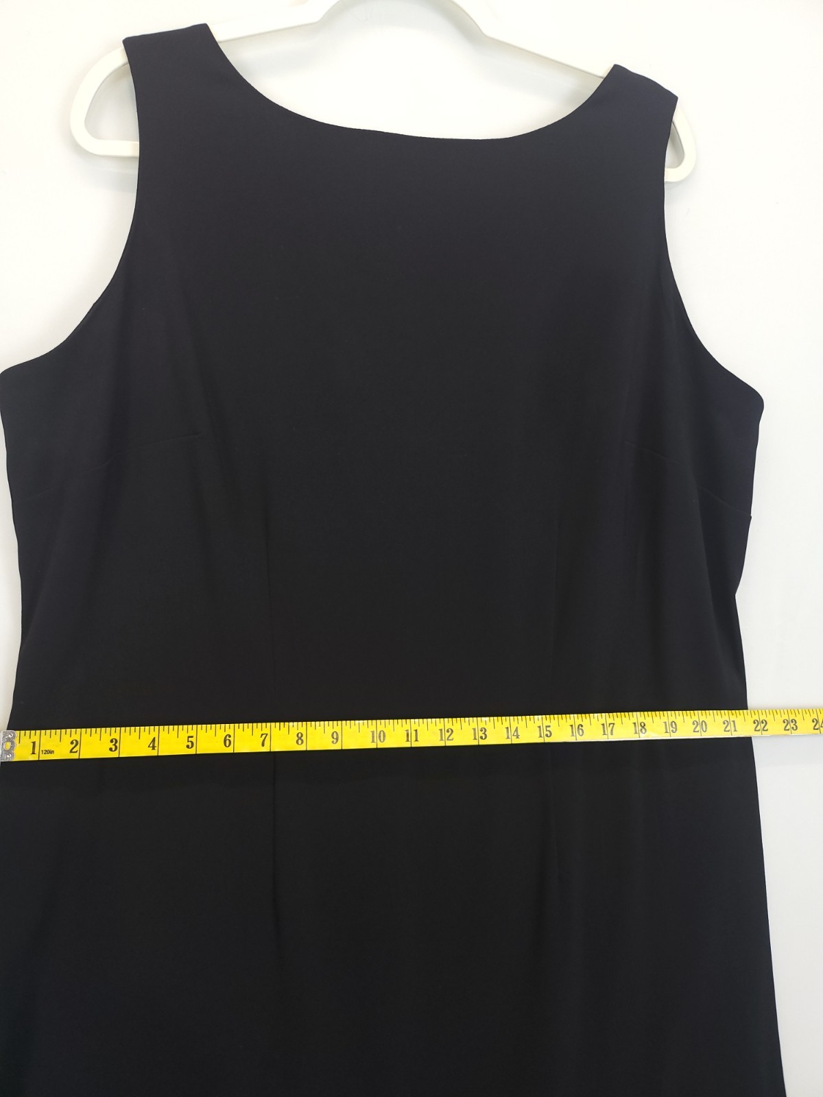Amanda Smith Black Shift Dress Sleeveless Zip Women 18W Office Staple Layering