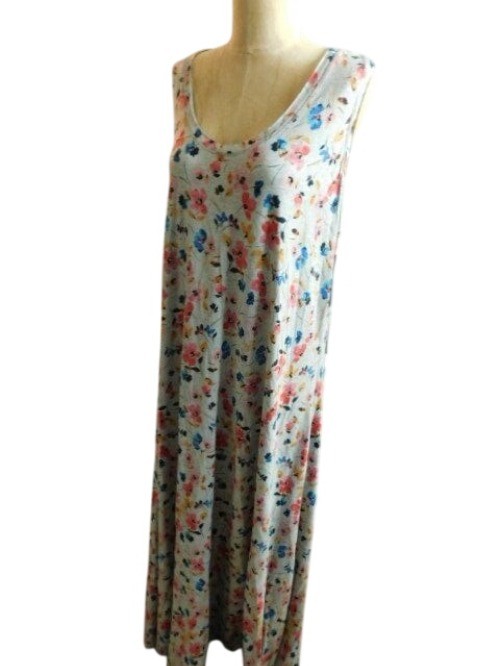 Rachel Roy Size 1X Plus Size Long Maxi Floral STRETCH Knit Dress NWT $105