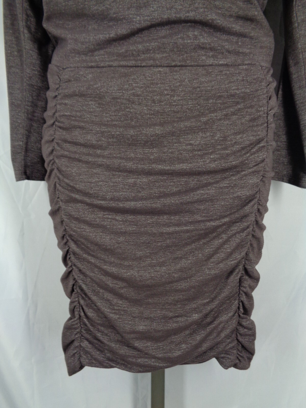 Athleta Heathered Tulip Ruched Long Sleeve Dress Size XS