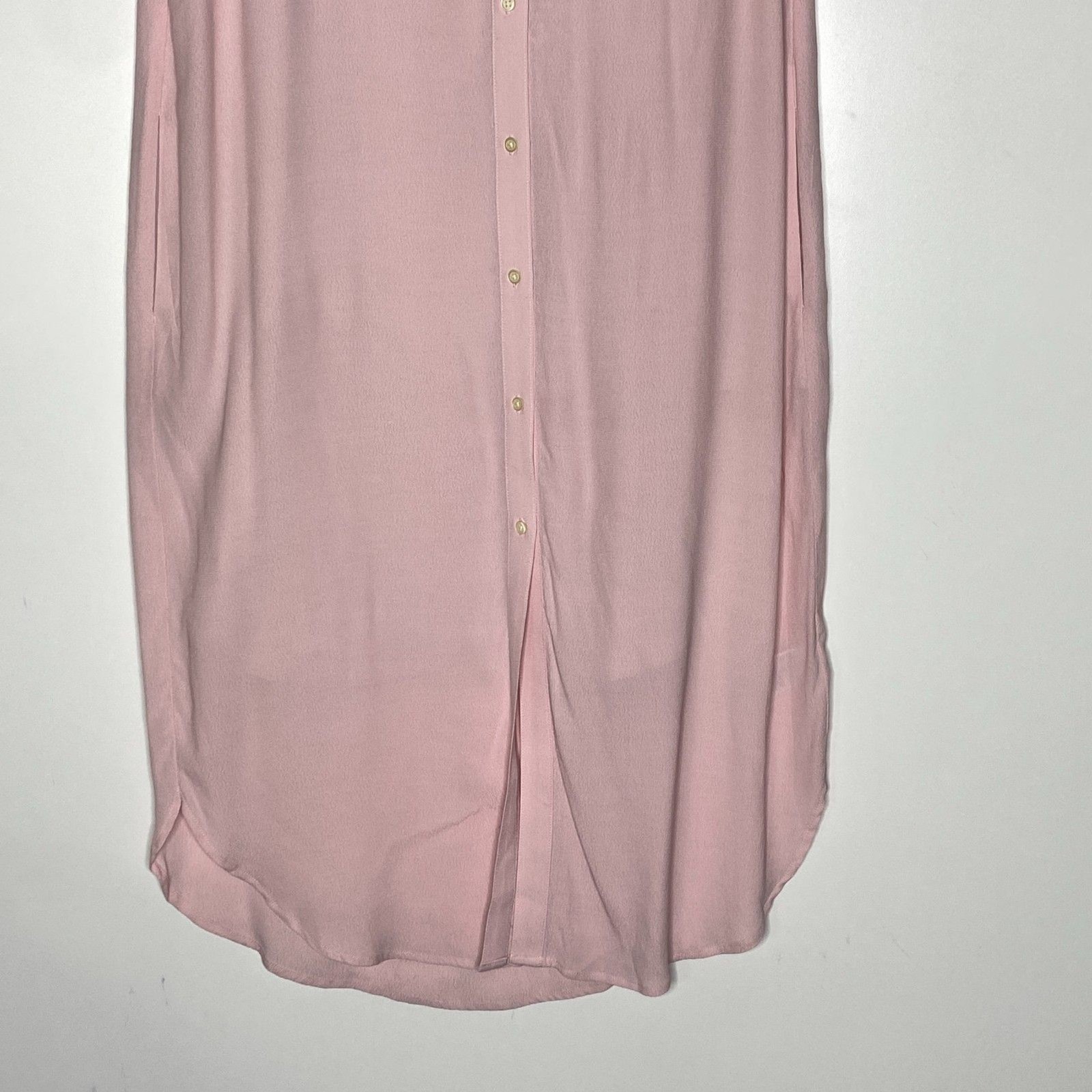 Gap Flutter Sleeve Button Front Side Pocket Midi Shirt Dress Women’s Size Small