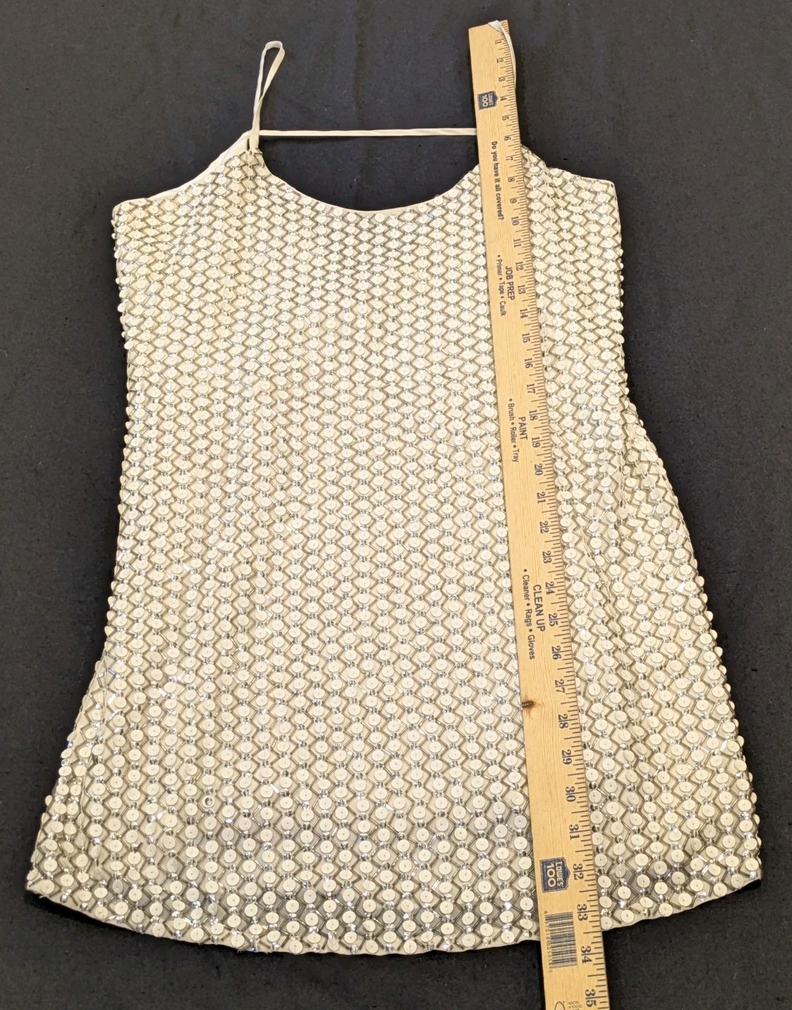 NWT Parker Silk Beaded Sequin Mini Slip Dress-Size M-White/Silver Cocktail Party