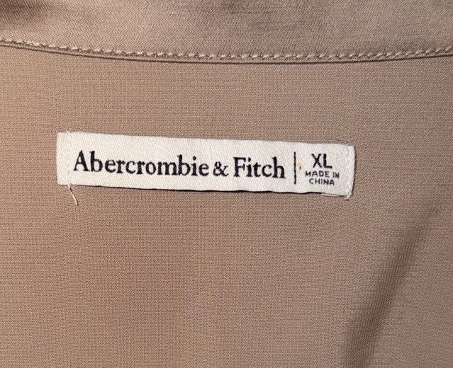 Abercrombie Fitch Satin Wrap Mini Dress XL Quiet Luxury Model Off-Duty Holiday