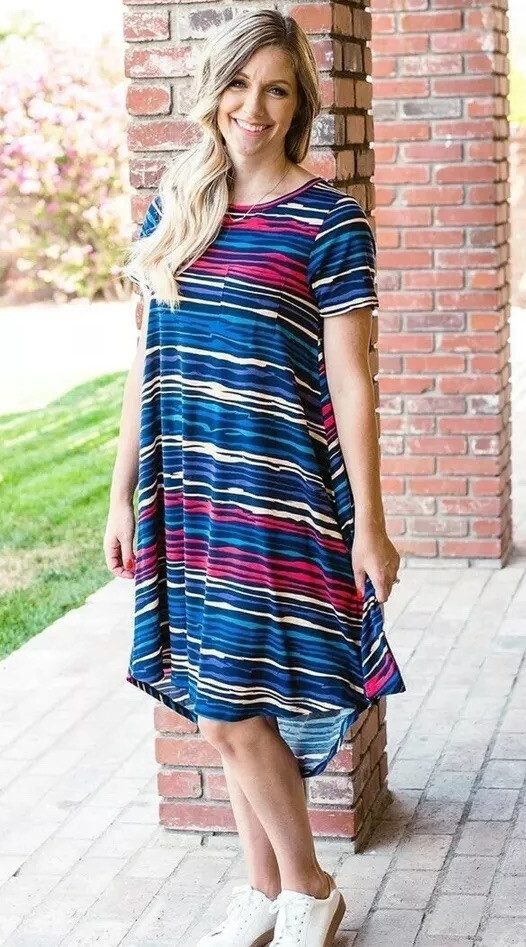 Lularoe Carly Dress 🦄 Large 14/16 12/14 Green Camouflage Red Roses Rare HTF New