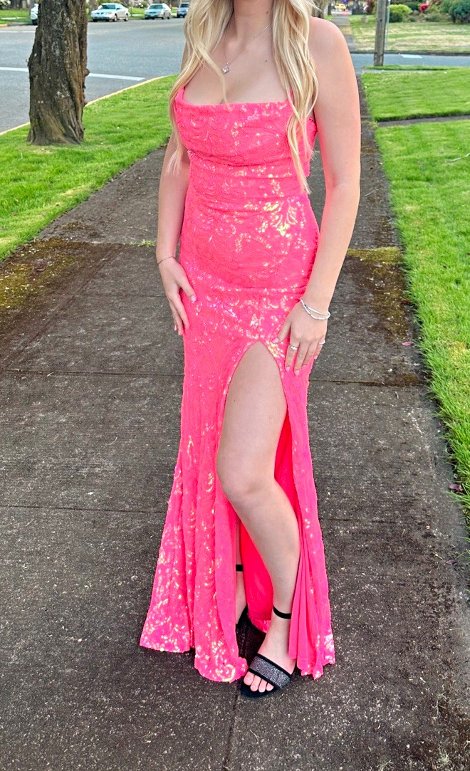 Women’sWindsor Sequin Long Gown Strapless Sweetheart Side Slit Solid Formal prom